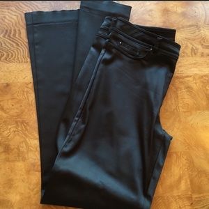 Cache Black Satin Rhinestone Dress Pants Size 2 Y2K